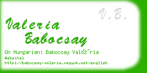 valeria babocsay business card